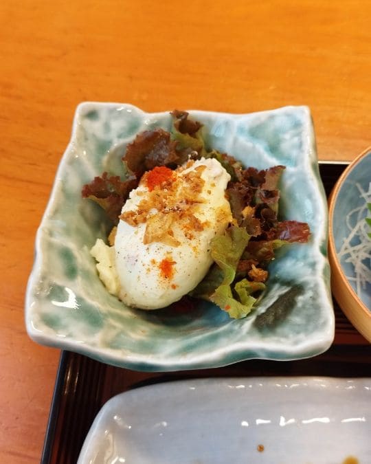 八潮_暖_穴子の一本煮定食のポテトサラダ